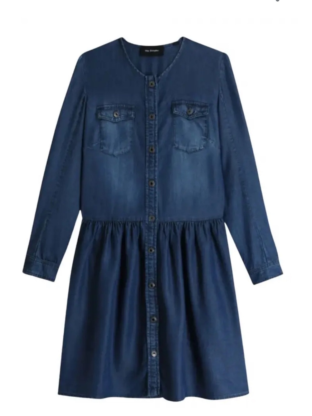 The Kooples Navy Blue Denim Chambray Button Dress